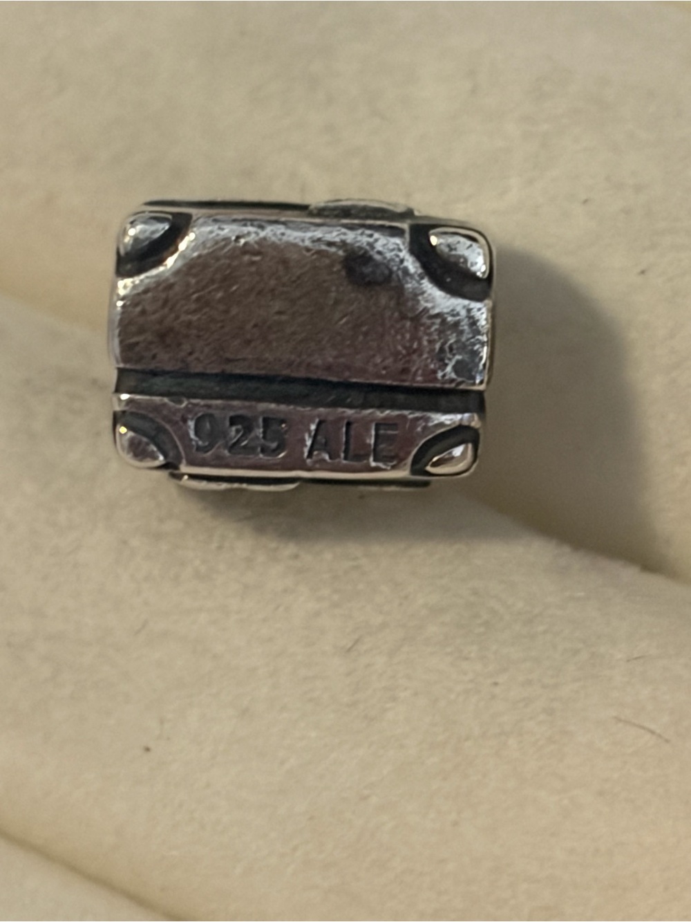retired, authentic Pandora Suitcase Charm (item number 790362) - Picture 3 of 3
